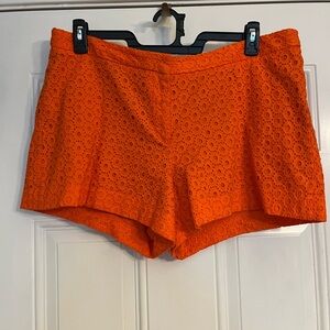 Crown & Ivy High Waist Orange Shorts